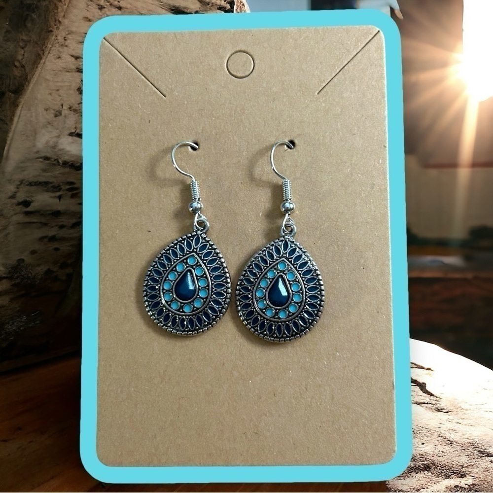 Last One!! Bohemian Blue Stone Earrings